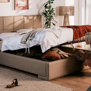 Hespo krevet Zara Lux s elegantnim uzglavljem u modernoj spavaćoj sobi